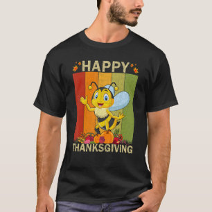 Camiseta Bee Gráfico Retro de Correspondência Familiar no D