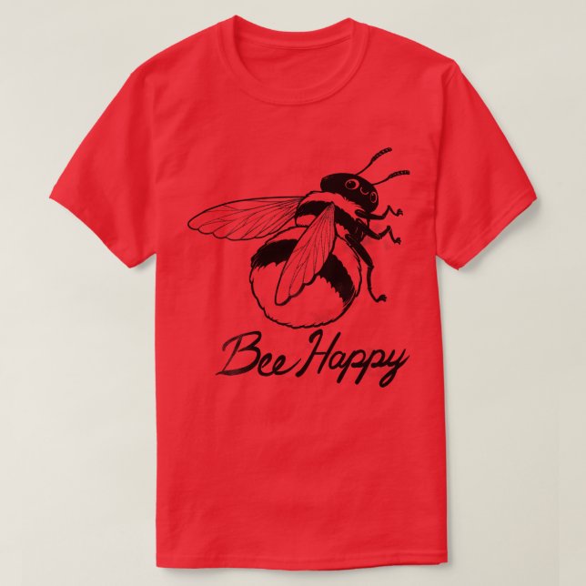 Camiseta Bee Happy (Frente do Design)