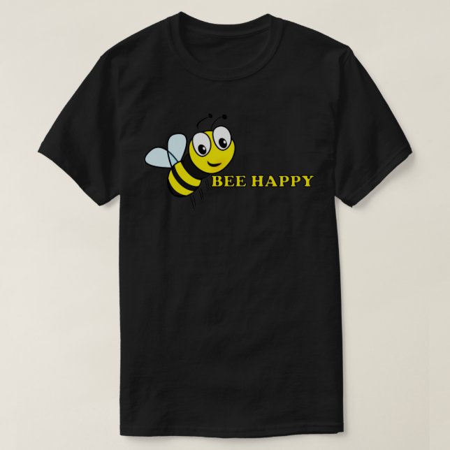 Camiseta Bee Happy (Frente do Design)