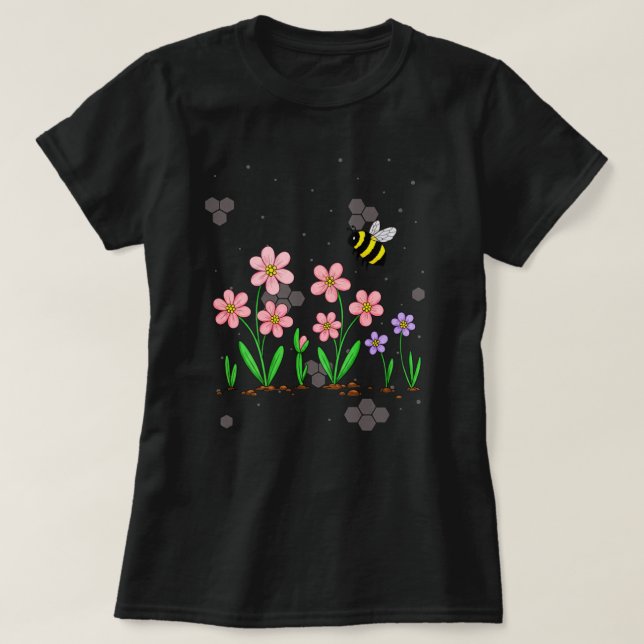 Camiseta Bee Happy Garden (Frente do Design)