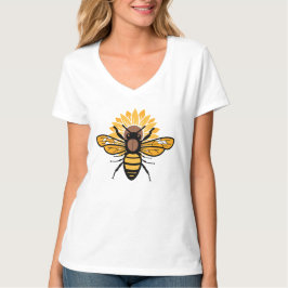Camiseta Bee Happy Sunflower