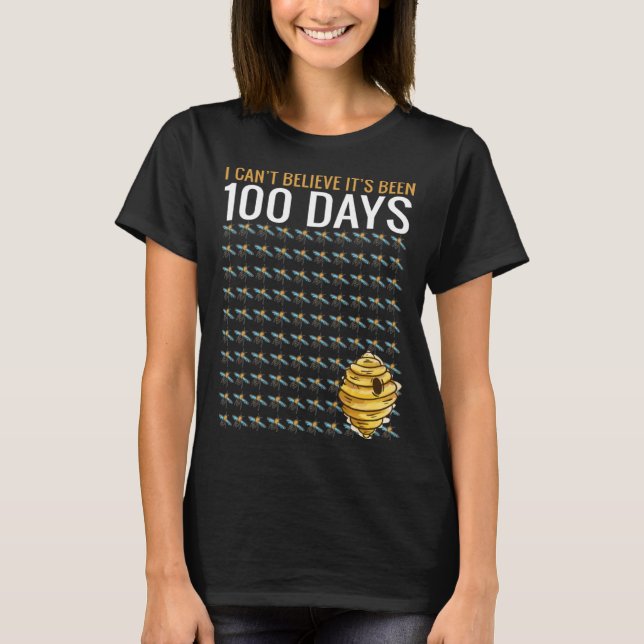 Camiseta Bee Hive Tree 100 Days Of School Teacher Boys (Frente)