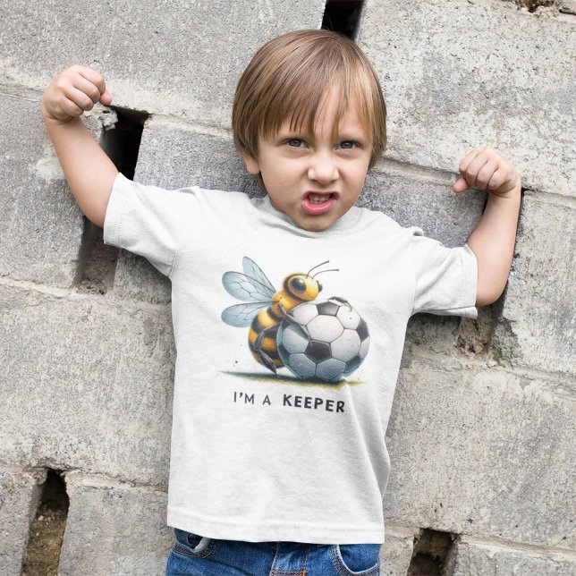 Camiseta Bee Holding Soccer Ball Artwork (Criador carregado)