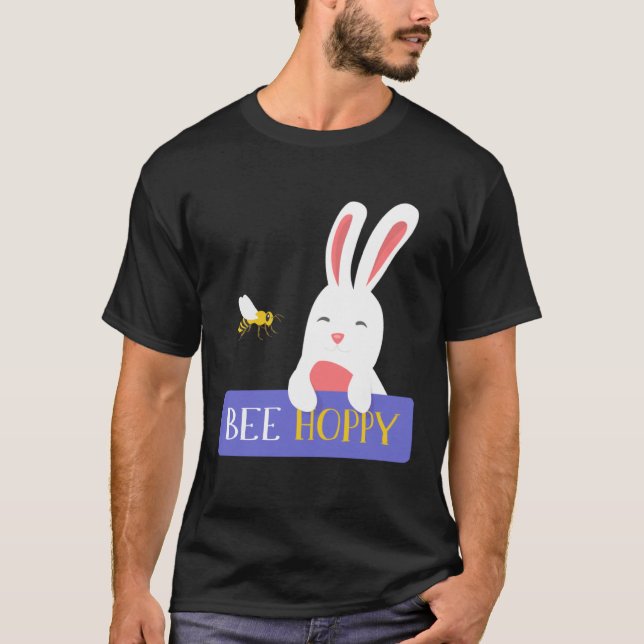 Camiseta Bee Hoppy  Animals Bestfriends Bunny Hopper Bunny (Frente)