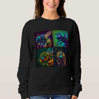Camiseta Bee Insect Pop Illustration Colorful Animal Women 