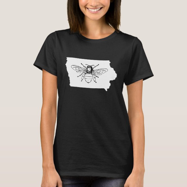Camiseta Bee Iowa Beekeeper Beekeeper (Frente)