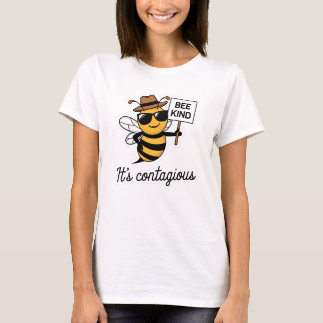 Camiseta Bee Kind é Contagioso (Frente)