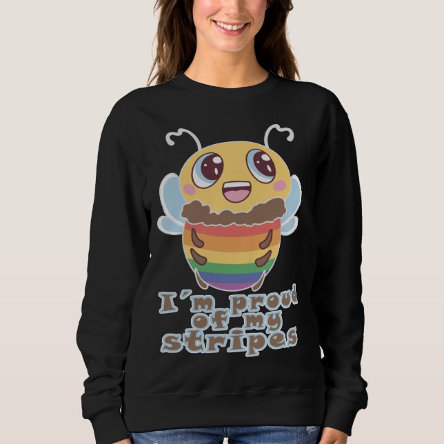 Camiseta Bee LGBTQ+ LGBT LGBTQ Rainbow Bee (Frente)