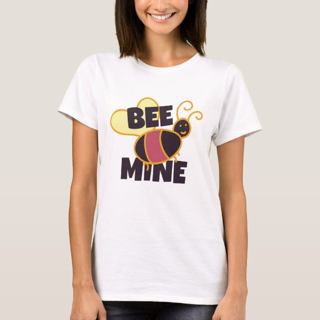 Camiseta Bee Mine for Valentine Gift (Frente)