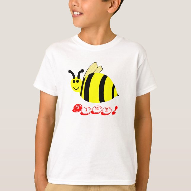 Camiseta Bee Mine Namorados Bumble Amarelo Candy Bits (Frente)