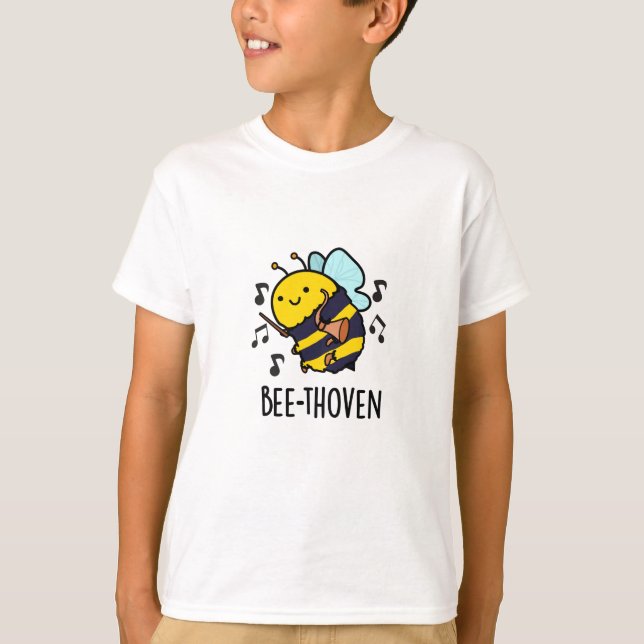 Camiseta Bee-Thoven Funny Music Pun (Frente)