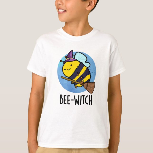 Camiseta Bee-witch Engraçado Bee Pun (Frente)