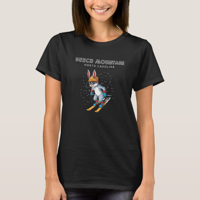 Camiseta Beech Mountain North Carolina Rabbit Ski (Frente)