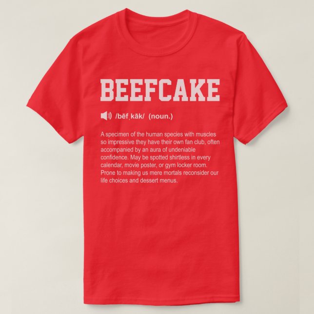 Camiseta Beefcake Engraçado Gym Significa (Frente do Design)