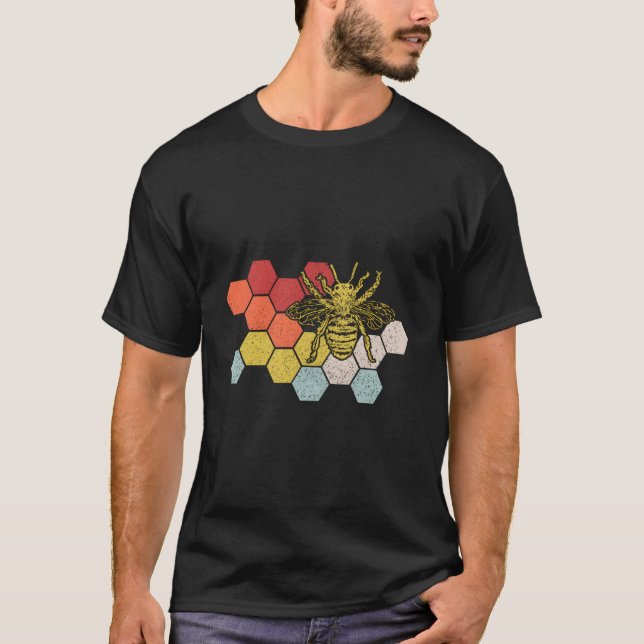 Camiseta Beekeeper Bee Honeycomb Beekeeg (Frente)