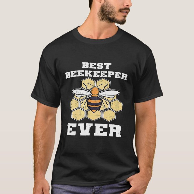Camiseta Beekeeper Best Beekeeper Ever Beekeeper Retro Hone (Frente)