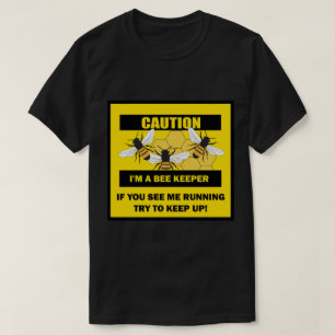 Camiseta Beekeeper Engraçado Correndo Bee Bees Mens T-shir