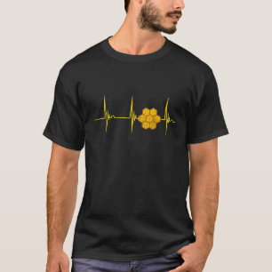 Camiseta Beekeeper Honeycomb Heartbeat Ekg Pulse Honey Bee