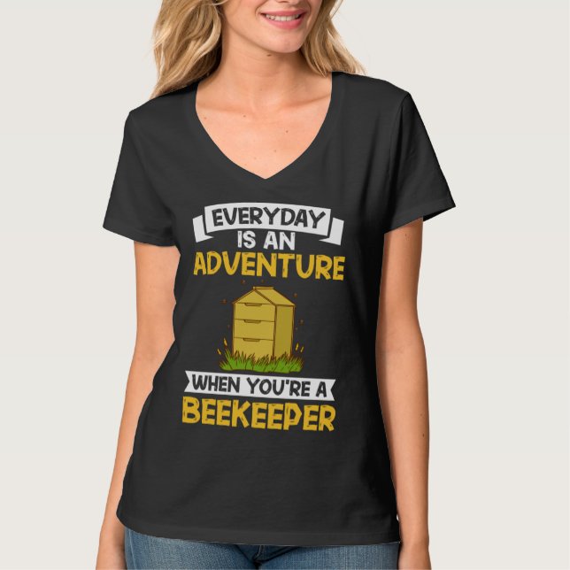 Camiseta Beekeeping Honey Farmer Bees Beginner Beekeeper  1 (Frente)