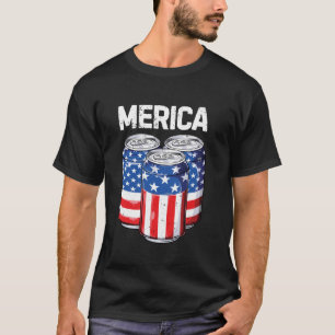 Camiseta Beer American Flag 4 de julho Men Women Merica US