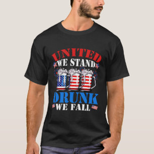 Camiseta Beer American Flag 4 De Julho Patriótico Bebendo