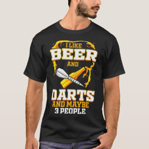 Camiseta Beer and Darts Player Dart Fan Gift Brincando