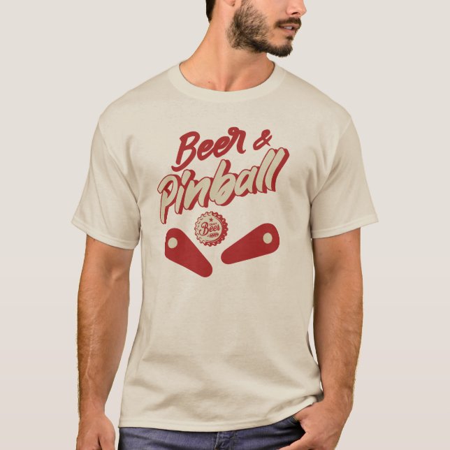 Camiseta Beer And Pinball  (Frente)