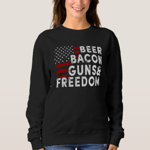 Camiseta Beer Bacon Gun E Liberdade 4 De Julho Fl Americano