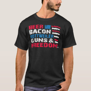 Camiseta Beer Bacon Rottweiler Armas E Liberdade De Luz 4º 