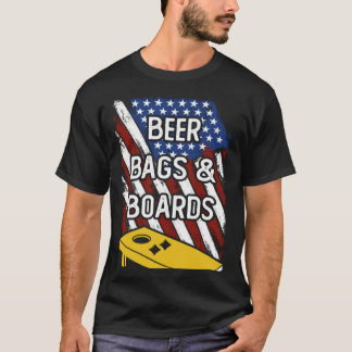 Camiseta Beer Bags And Boards American Cornhole Player USA 
