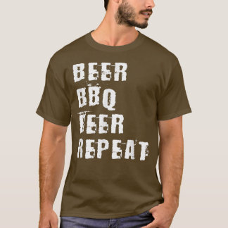 Camiseta Beer BBQ Beer Repeat Grillmaster Grilling Meat