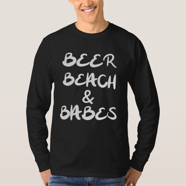 Camiseta Beer Beach and Babes Spring Break (Frente)