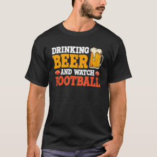 Camiseta Beer bebendo E Assistir Futebol