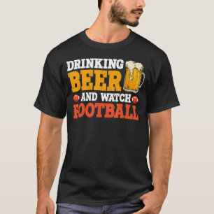 Camiseta Beer bebendo E Assistir Futebol