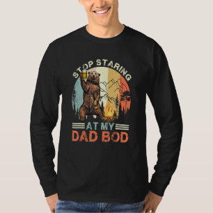 Camiseta Beer Bebida Com Urso pai - Pare De Olhar Para O Me