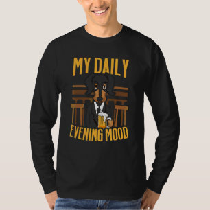 Camiseta Beer Beer Dachshund Beer Gla Diariamente à Noite