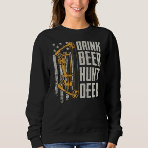Camiseta Beer Beer Hunt Deer Arco caçando Bebendo Archery