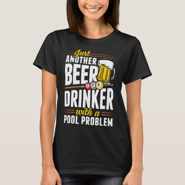 Camiseta Beer Beer Snooker Com Reprodutor De Piscina Com Pr (Frente)