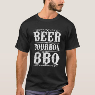 Camiseta Beer Bourbon CHURRASCO Funny Whiskey Barbecue Gril