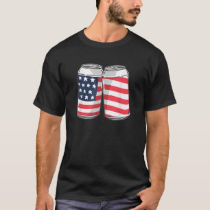 Camiseta Beer Cans American Flag 4º de julho Men US M