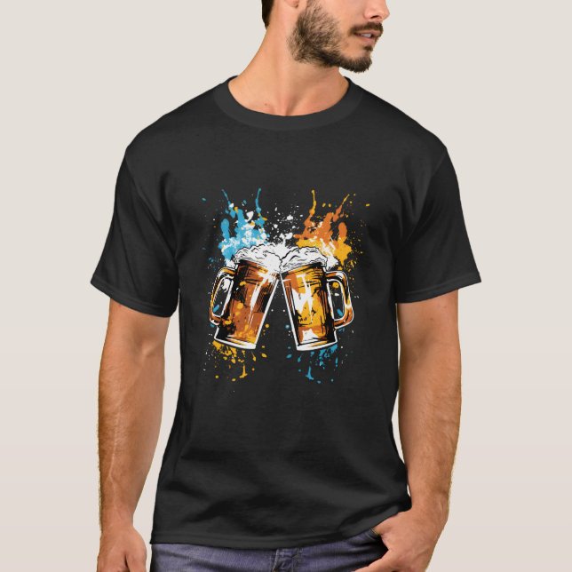 Camiseta Beer Cheers Álcool Beber Bebendo Py Grafite (Frente)