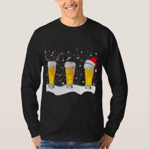 Camiseta Beer Christmas Mug Papais noeis Reindeer Xmas