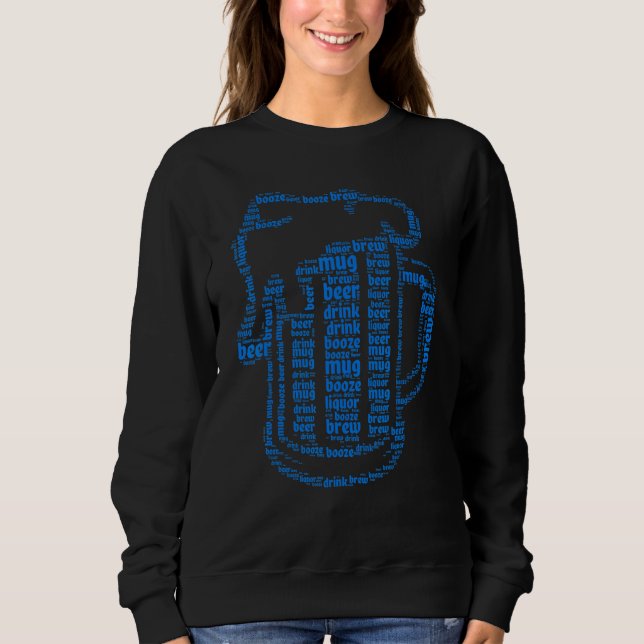 Camiseta Beer  Dad Beer Mug Word Cloud (Frente)