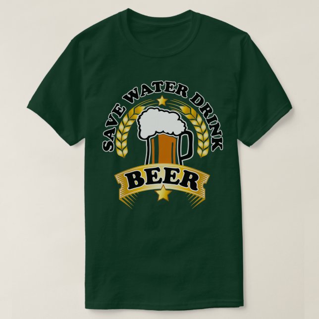 Camiseta Beer Design Save Water (Frente do Design)