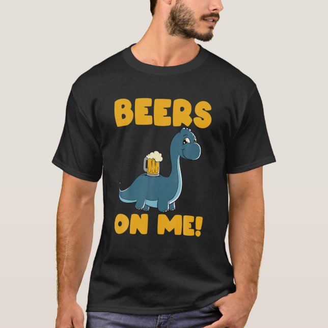 Camiseta Beer Dinsoaur Drunkasaurus Beersaurus Dino - Cerve (Frente)