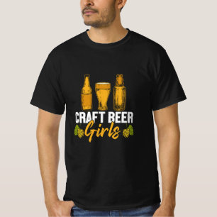 Camiseta Beer Drinker Artesanato Beer Girls Aniversário