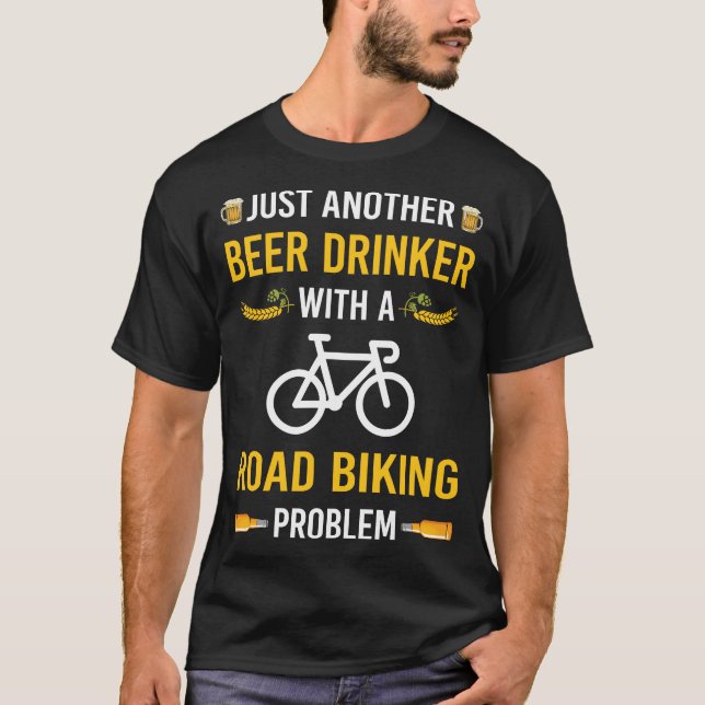 Camiseta Beer Drinker Road Biking (Frente)