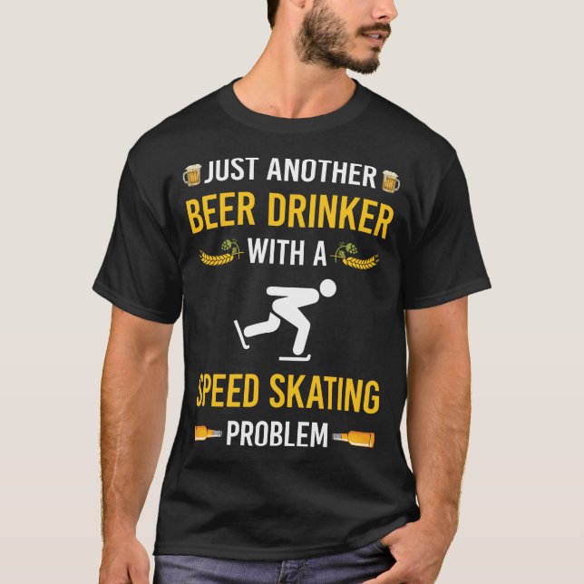 Camiseta Beer Drinker Speed Skater Skate Skater (Frente)