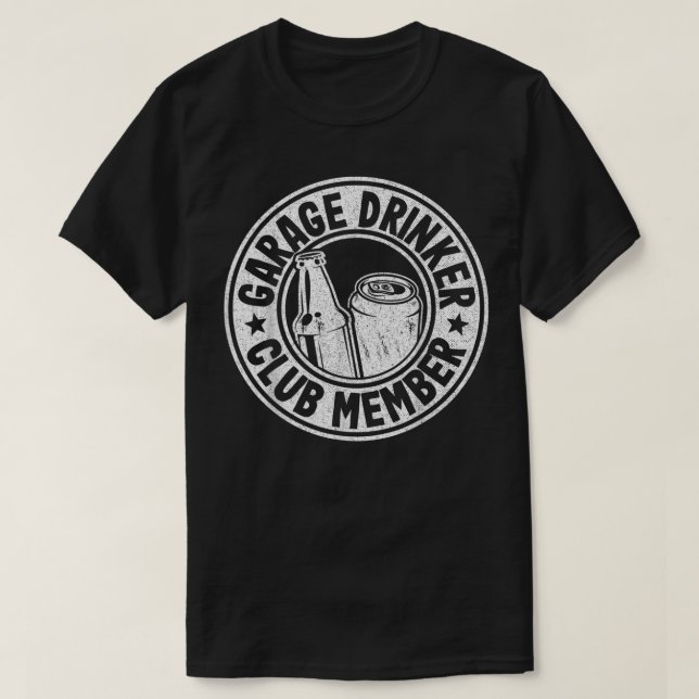 Camiseta Beer Drinking American Flag Garage Drinker Club Me (Frente do Design)