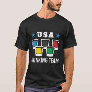 Camiseta Beer Equipe de Bebendo Patriot Olimpiadas Dos Eua